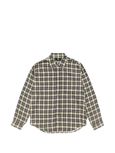 Stussy Matthew Check-print Long-sleeve Shirt In Black