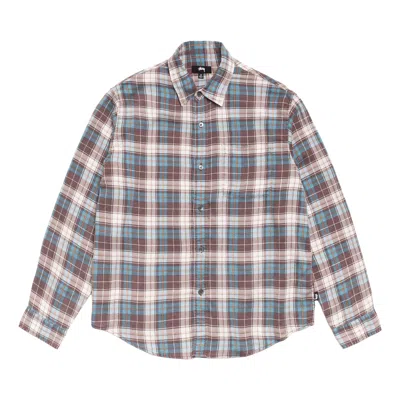 Pre-owned Stussy Matthew Plaid Shirt 'brown' | Men's Size L