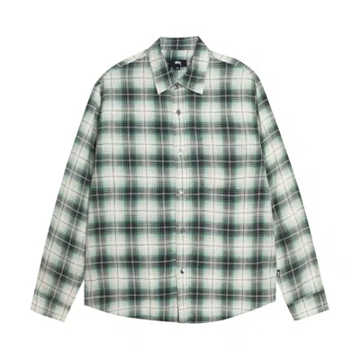 Pre-owned Stussy Matthew Printed Plaid Shirt 'green'