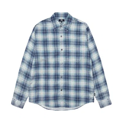 Pre-owned Stussy Matthew Printed Shirt 'blue' | Men's Size M