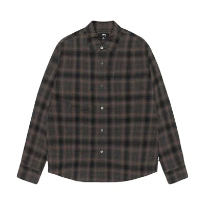 Pre-owned Stussy Matthew Printed Shirt 'brown' | Men's Size M