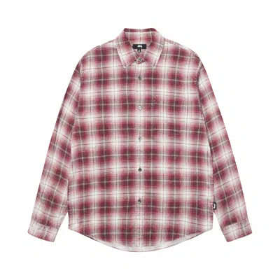 Pre-owned Stussy Matthew Printed Shirt 'rose' | Red | Men's Size M