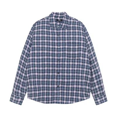 Pre-owned Stussy Matthew Shirt Printed Plaid 'navy' | Blue | Men's Size M