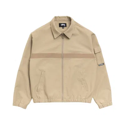Pre-owned Stussy Mechanic Jacket 'khaki' | Tan | Men's Size L In Brown