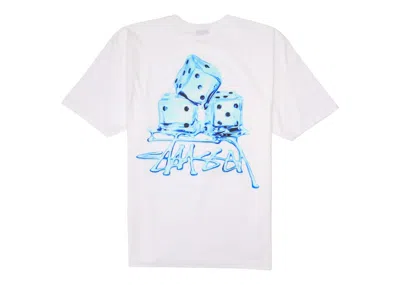 Pre-owned Stussy Melted Tee Shirt In White