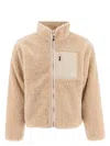 Stussy Reversible Sherpa Jacket Jackets In Beige