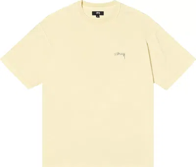 Stussy Men Lazy Short-sleeve Tee In Pale Yellow