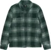 Stussy Men Plaid Sherpa Shirt In Green
