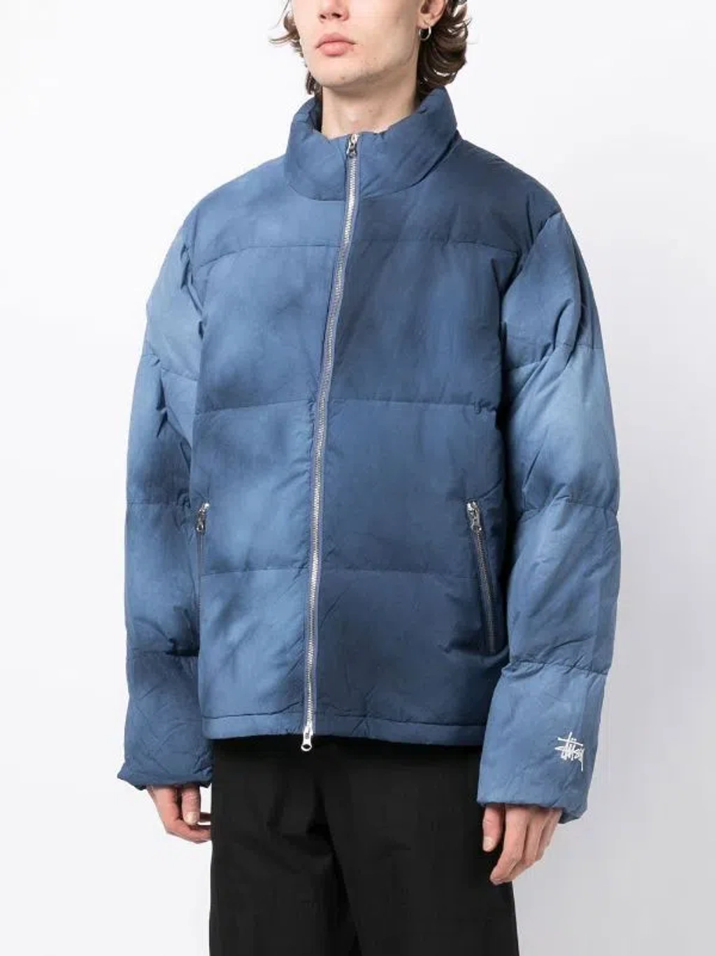ジャケット・アウター Stussy Recycled Nylon Down Puffer Washed ☆関税込☆Stussy☆Stussy Recycled Nylon Down Puffer☆NAVY