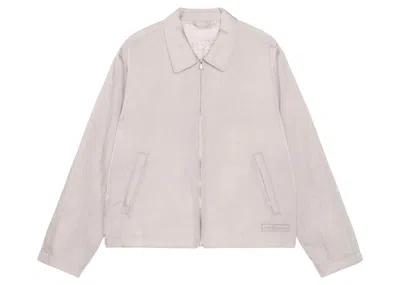 Pre-owned Stussy Men's Stushort Sleevey Short Sleeve Link Nylon Club Jacket In Bone In Brown