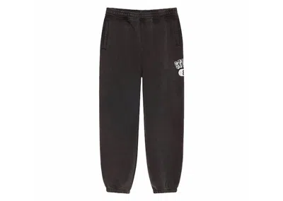 Pre-owned Stussy Men's  80 Fleece Pant In Washed Black
