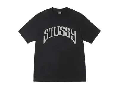 Pre-owned Stussy Men's  Arched Pig. Dyed Tee Shirt In Black