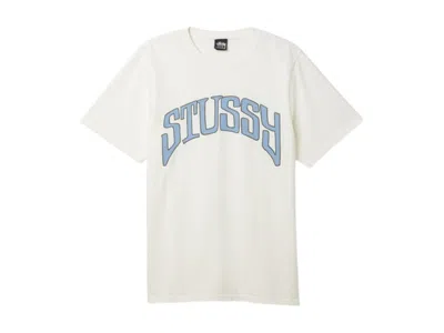 Pre-owned Stussy Men's  Arched Pig. Dyed Tee Shirt In Natural