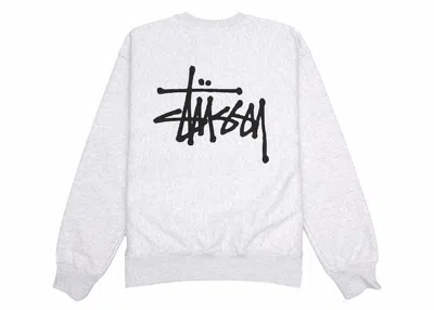 Pre-owned Stussy Men's  Basic Crew In Ash Heather