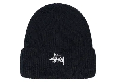 Pre-owned Stussy Men's  Basic Cuff Beanie In Black