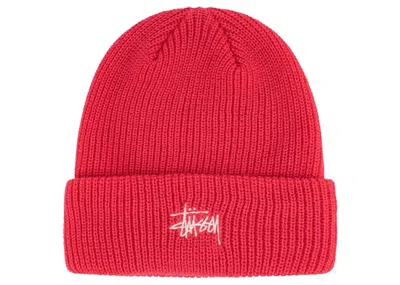 Pre-owned Stussy Men's  Basic Cuff Beanie In Hot Pink