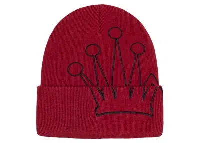 Pre-owned Stussy Men's  Basic Cuff Beanie In Maroon