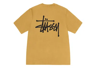Pre-owned Stussy Men's  Basic Logo T-shirt In Curry In Yellow