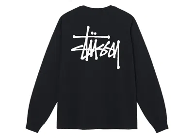 Pre-owned Stussy Men's  Basic Long Sleeve Tee Shirt (ss22) In Black