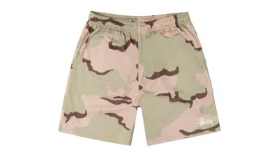 Pre-owned Stussy Men's  Basic Mesh Short In Sand Camo