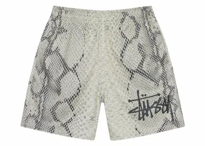 Pre-owned Stussy Men's  Basic Snake Mesh Short In Bone