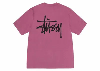 Pre-owned Stussy Men's  Basic  T-shirt In Berry In Purple