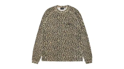 Pre-owned Stussy Men's  Basic Thermal In Leopard In Brown