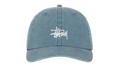 Pre-owned Stussy Men's  Basic Washed Cap In Ink Blue