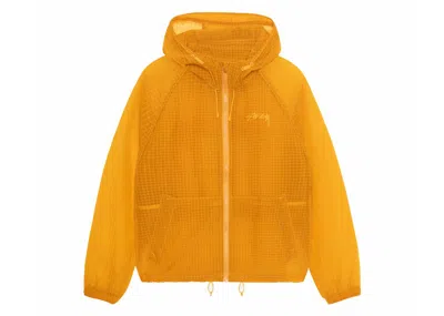 Pre-owned Stussy Men's  Beach Ripstop Transparent Shell Jacket In Golden Yellow