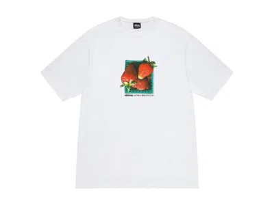 Pre-owned Stussy Men's  Berries Tee Shirt In White