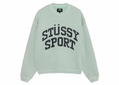 Pre-owned Stussy Men's  Big Crackle Sport Crew In Light Blue