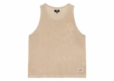 Pre-owned Stussy Men's  Big Mesh Tank In Natural