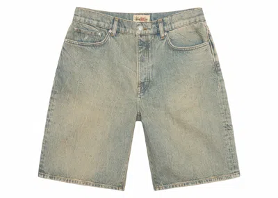 Pre-owned Stussy Men's  Big Ol' Denim Short In Beach Wash In Sand