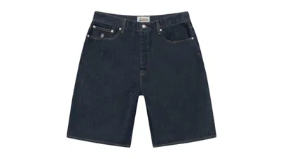Pre-owned Stussy Men's  Big Ol' Denim Short (ss25) In Rinsed Indigo