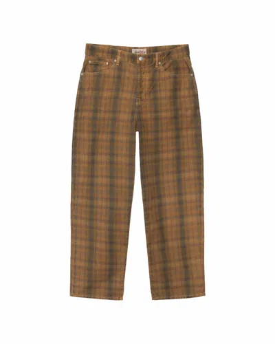 Pre-owned Stussy Men's  Big Ol' Plaid Canvas Jean In Brown