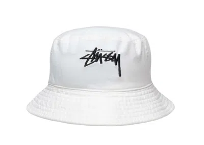 Pre-owned Stussy Men's  Big Stock Bucket Hat In Natural