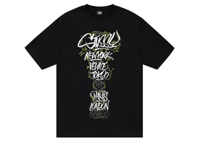 Pre-owned Stussy Men's  Born X Raised Handstyles Tee Shirt In Black