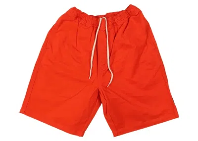 Pre-owned Stussy Men's  Brushed Beach Short In Red/orange