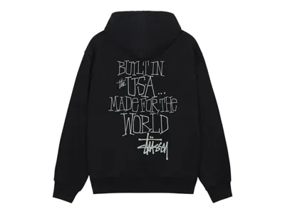 Pre-owned Stussy Men's  Built In Usa Hoodie In Black