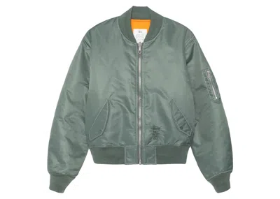 Pre-owned Stussy Men's  Built Reversible Bomber Jacket In Green