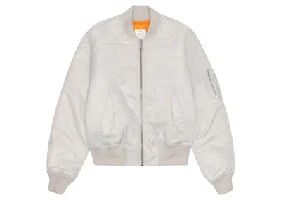 Pre-owned Stussy Men's  Built Reversible Bomber Jacket In Grey In Gray