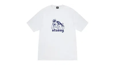 Pre-owned Stussy Men's  Bulldog Tee Shirt In White