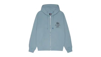 Pre-owned Stussy Men's  Cali Grown Zip Hoodie In Slate In Gray