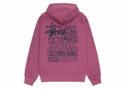 Pre-owned Stussy Men's  California Grown Hoodie In Berry In Purple
