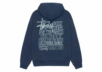 Pre-owned Stussy Men's  California Grown Hoodie In Navy Blue