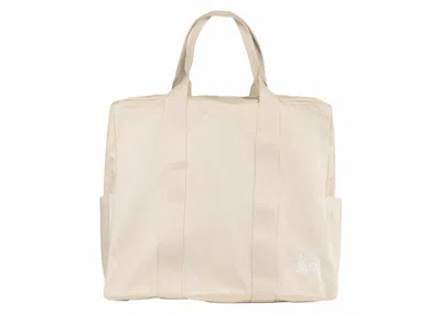 Pre-owned Stussy Men's  Canvas Flight Bag In Natural In Brown