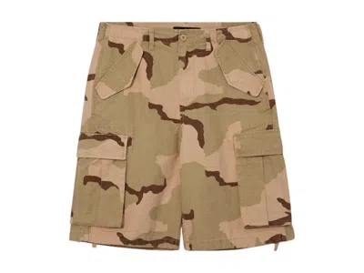 Pre-owned Stussy Men's  Cargo Ripstop Short In Sand Camo