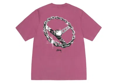Pre-owned Stussy Men's  Chainlink T-shirt In Berry