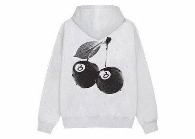 Pre-owned Stussy Men's  Cherries Hoodie In Ash Heather