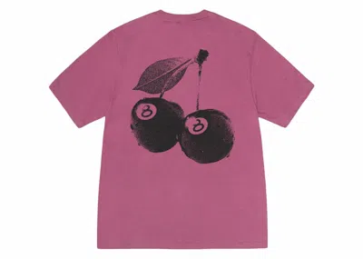 Pre-owned Stussy Men's  Cherries Tee Shirt In Berry In Purple